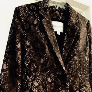 Boston Proper Lace Jacket, Black, Women Size 10